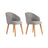 Essstuhl Bentley aus Buche und Baumwolle, 2er-Pack - ZEN ZONE Furniture