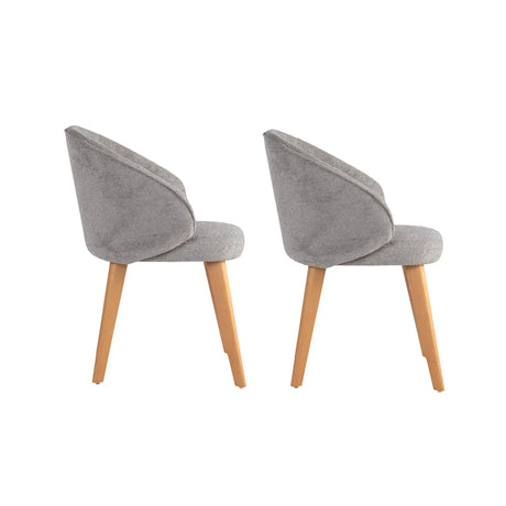 Essstuhl Bentley aus Buche und Baumwolle, 2er-Pack - ZEN ZONE Furniture