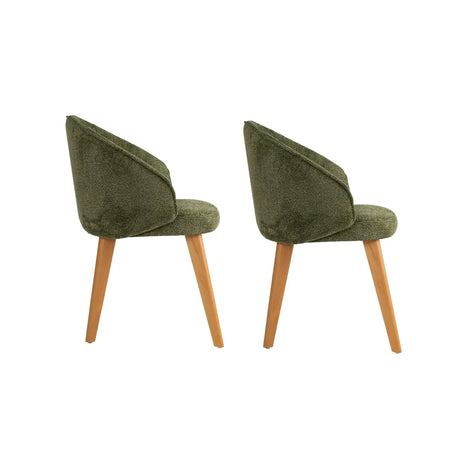 Essstuhl Bentley aus Buche und Baumwolle, 2er-Pack - ZEN ZONE Furniture