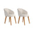 Essstuhl Bentley aus Buche und Baumwolle, 2er-Pack - ZEN ZONE Furniture