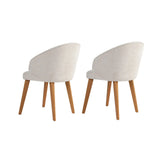 Essstuhl Bentley aus Buche und Baumwolle, 2er-Pack - ZEN ZONE Furniture