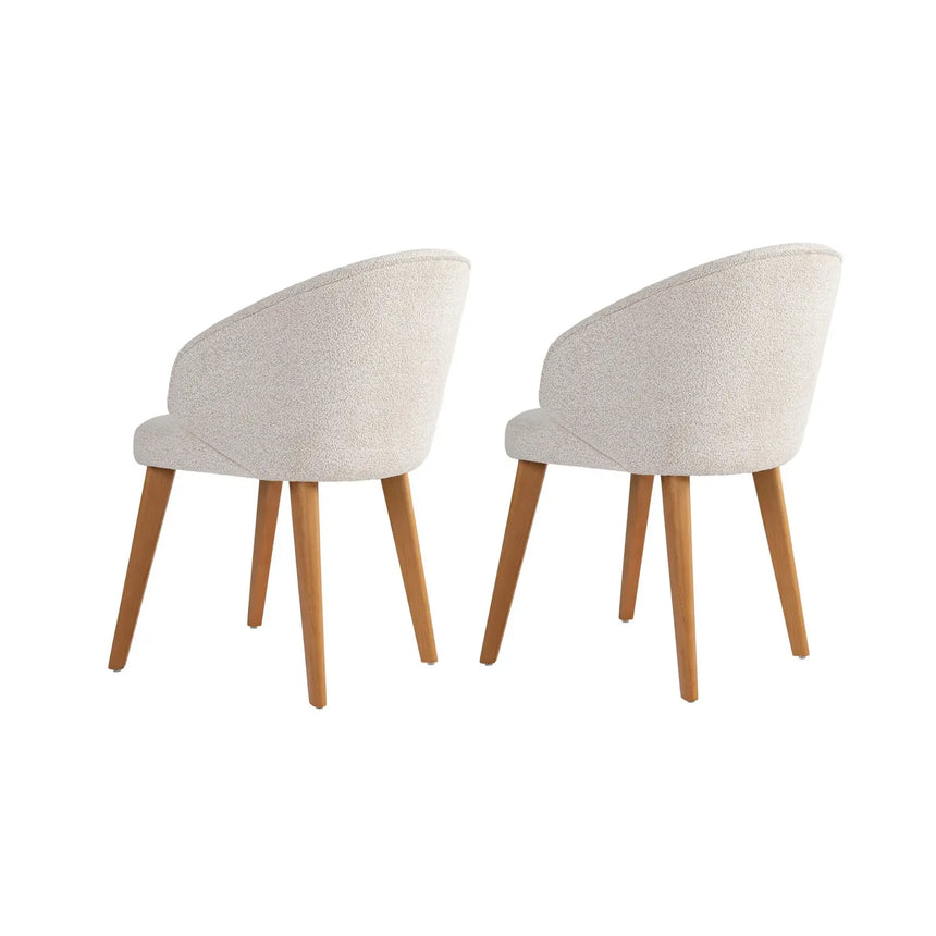 Essstuhl Bentley aus Buche und Baumwolle, 2er-Pack - ZEN ZONE Furniture