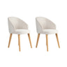 Essstuhl Bentley aus Buche und Baumwolle, 2er-Pack - ZEN ZONE Furniture