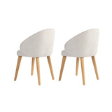 Essstuhl Bentley aus Buche und Baumwolle, 2er-Pack - ZEN ZONE Furniture