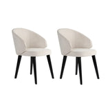 Essstuhl Bentley aus Buche und Baumwolle, 2er-Pack - ZEN ZONE Furniture