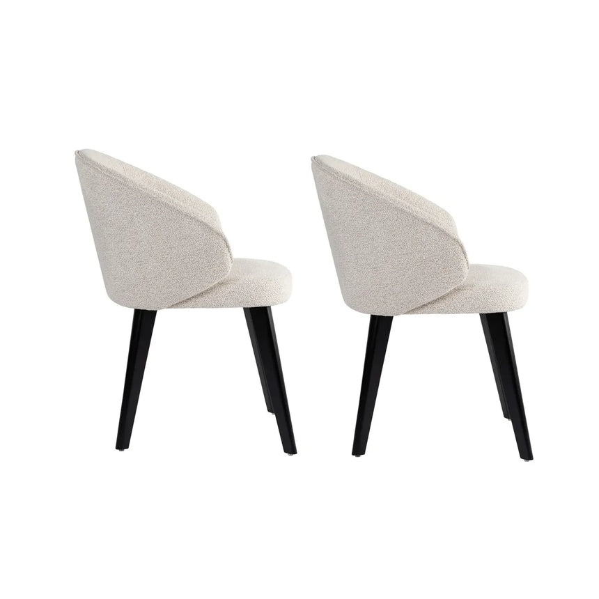 Essstuhl Bentley aus Buche und Baumwolle, 2er-Pack - ZEN ZONE Furniture