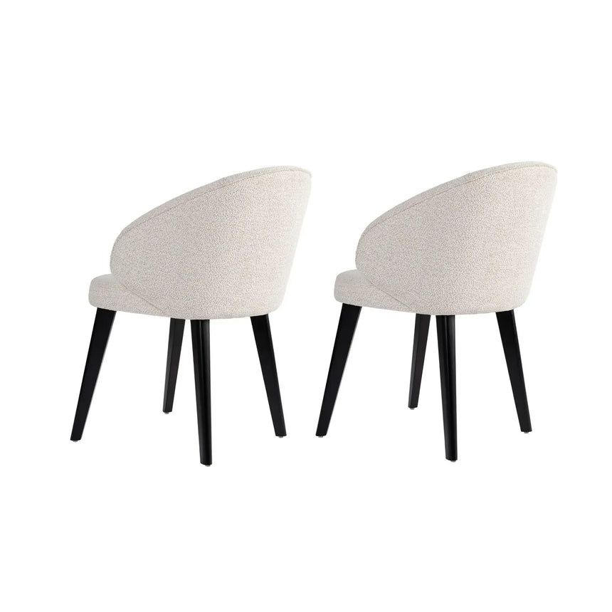 Essstuhl Bentley aus Buche und Baumwolle, 2er-Pack - ZEN ZONE Furniture