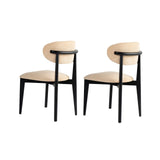 Essstuhl Lionte aus Buche und Baumwolle, 2er-Pack - ZEN ZONE Furniture