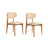 Essstuhl Lionte aus Buche und Baumwolle, 2er-Pack - ZEN ZONE Furniture