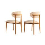 Essstuhl Lionte aus Buche und Baumwolle, 2er-Pack - ZEN ZONE Furniture