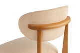 Essstuhl Lionte aus Buche und Baumwolle in Beige und dunkler Eiche, 2er-Pack von Hanah Home – Bild 5
