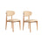 Essstuhl Lionte aus Buche und Baumwolle, 2er-Pack - ZEN ZONE Furniture