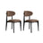 Essstuhl Lionte aus Buche und Baumwolle, 2er-Pack - ZEN ZONE Furniture