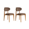 Essstuhl Lionte aus Buche und Baumwolle, 2er-Pack - ZEN ZONE Furniture