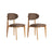Essstuhl Lionte aus Buche und Baumwolle, 2er-Pack - ZEN ZONE Furniture