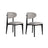 Essstuhl Lionte aus Buche und Baumwolle, 2er-Pack - ZEN ZONE Furniture