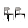 Essstuhl Lionte aus Buche und Baumwolle, 2er-Pack - ZEN ZONE Furniture
