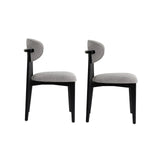 Essstuhl Lionte aus Buche und Baumwolle, 2er-Pack - ZEN ZONE Furniture