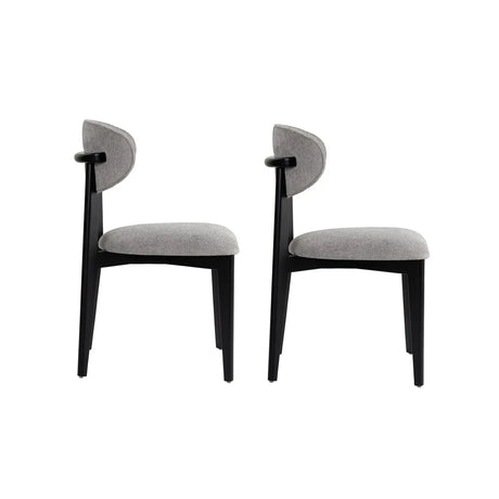 Essstuhl Lionte aus Buche und Baumwolle, 2er-Pack - ZEN ZONE Furniture
