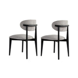Essstuhl Lionte aus Buche und Baumwolle, 2er-Pack - ZEN ZONE Furniture