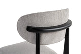 Essstuhl Lionte aus Buche und Baumwolle in Grau und Schwarz, 2er-Pack von Hanah Home – Bild 5