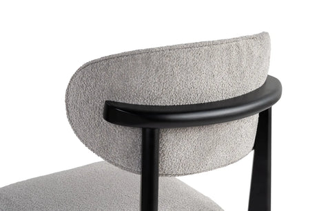 Essstuhl Lionte aus Buche und Baumwolle in Grau und Schwarz, 2er-Pack von Hanah Home – Bild 5