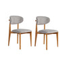 Essstuhl Lionte aus Buche und Baumwolle, 2er-Pack - ZEN ZONE Furniture