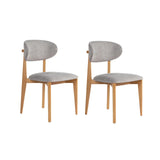 Essstuhl Lionte aus Buche und Baumwolle, 2er-Pack - ZEN ZONE Furniture