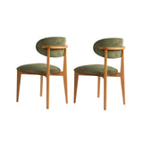 Essstuhl Lionte aus Buche und Baumwolle, 2er-Pack - ZEN ZONE Furniture