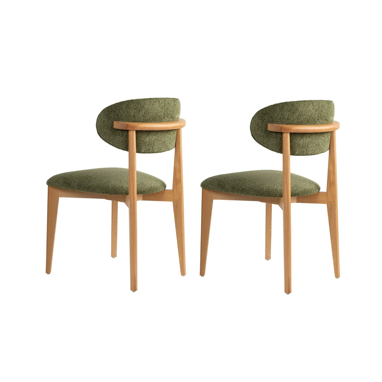 Essstuhl Lionte aus Buche und Baumwolle, 2er-Pack - ZEN ZONE Furniture
