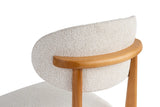 Essstuhl Lionte aus Buche und Baumwolle in Weiß und dunkler Eiche, 2er-Pack von Hanah Home – Bild 5
