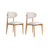 Essstuhl Lionte aus Buche und Baumwolle, 2er-Pack - ZEN ZONE Furniture