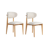 Essstuhl Lionte aus Buche und Baumwolle, 2er-Pack - ZEN ZONE Furniture