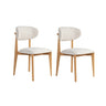 Essstuhl Lionte aus Buche und Baumwolle, 2er-Pack - ZEN ZONE Furniture
