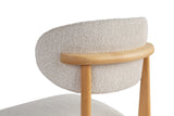 Essstuhl Lionte aus Buche und Baumwolle in Weiß und heller Eiche, 2er-Pack von Hanah Home – Bild 5