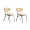Essstuhl Nancy aus Buche und Baumwolle, 2er-Pack - ZEN ZONE Furniture