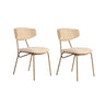 Essstuhl Nancy aus Buche und Baumwolle, 2er-Pack - ZEN ZONE Furniture