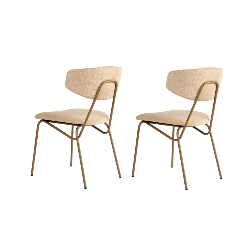Essstuhl Nancy aus Buche und Baumwolle, 2er-Pack - ZEN ZONE Furniture