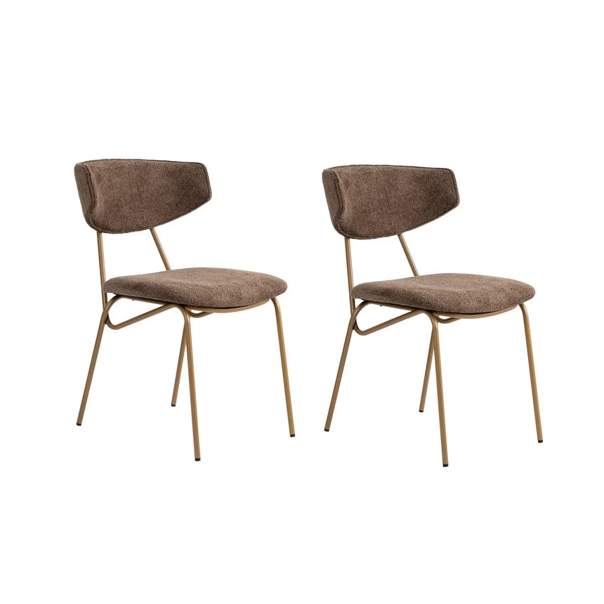 Essstuhl Nancy aus Buche und Baumwolle, 2er-Pack - ZEN ZONE Furniture