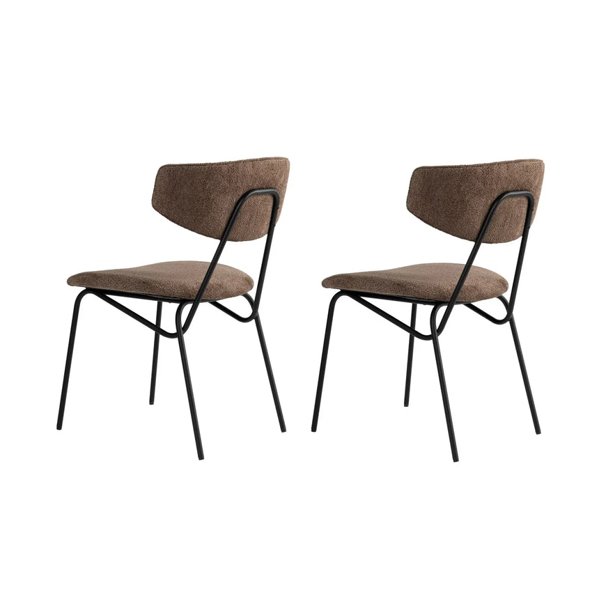 Essstuhl Nancy aus Buche und Baumwolle, 2er-Pack - ZEN ZONE Furniture