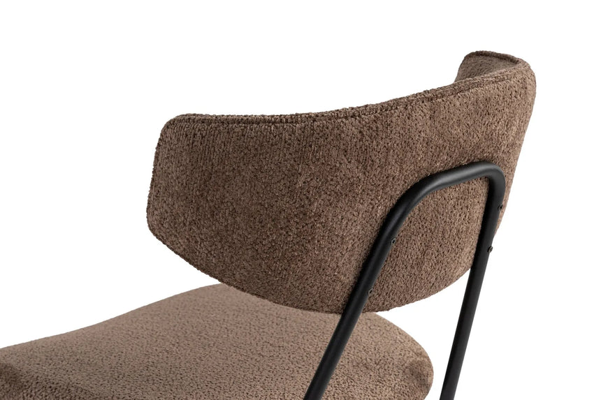 Essstuhl Nancy aus Buche und Baumwolle in Braun und Schwarz, 2er-Pack von Hanah Home – Bild 4