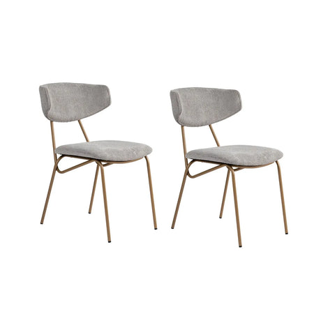 Essstuhl Nancy aus Buche und Baumwolle, 2er-Pack - ZEN ZONE Furniture