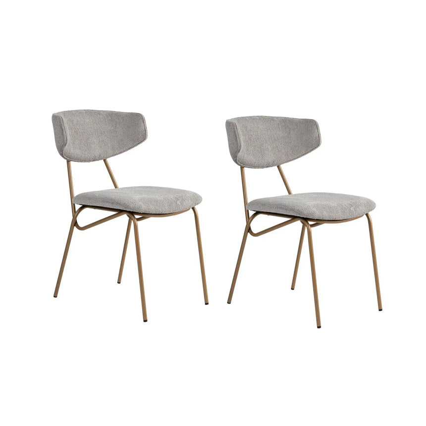 Essstuhl Nancy aus Buche und Baumwolle, 2er-Pack - ZEN ZONE Furniture