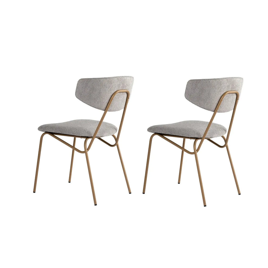 Essstuhl Nancy aus Buche und Baumwolle, 2er-Pack - ZEN ZONE Furniture