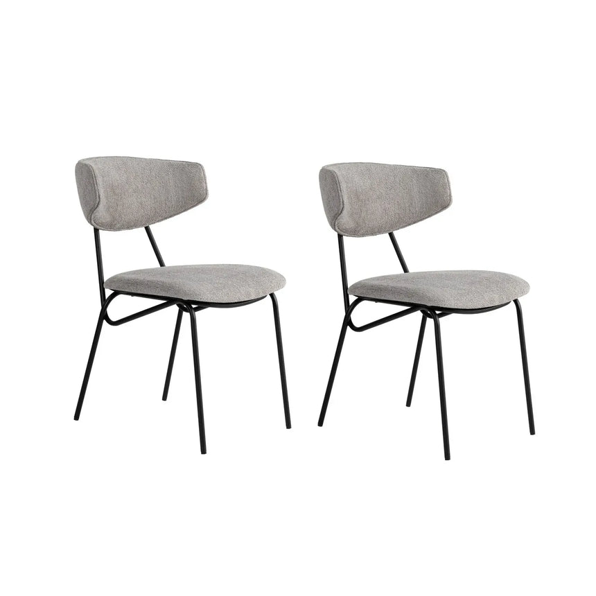 Essstuhl Nancy aus Buche und Baumwolle, 2er-Pack - ZEN ZONE Furniture