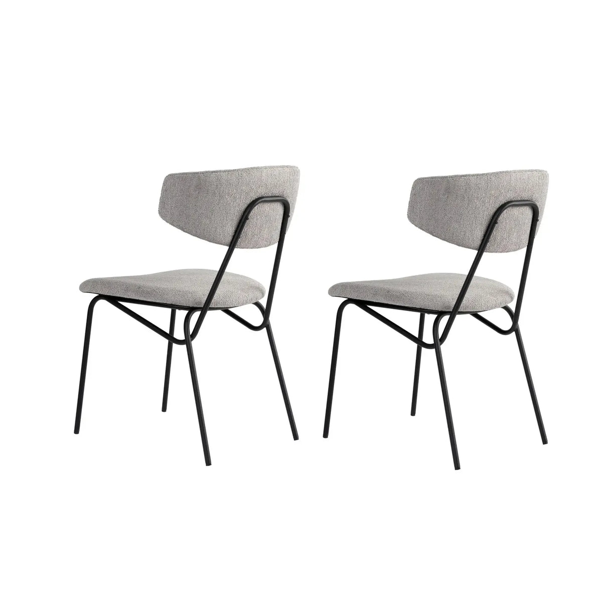 Essstuhl Nancy aus Buche und Baumwolle, 2er-Pack - ZEN ZONE Furniture