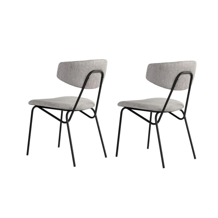 Essstuhl Nancy aus Buche und Baumwolle, 2er-Pack - ZEN ZONE Furniture