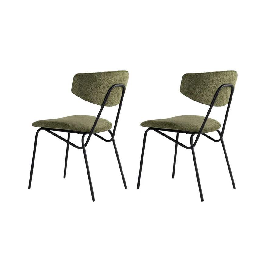 Essstuhl Nancy aus Buche und Baumwolle, 2er-Pack - ZEN ZONE Furniture