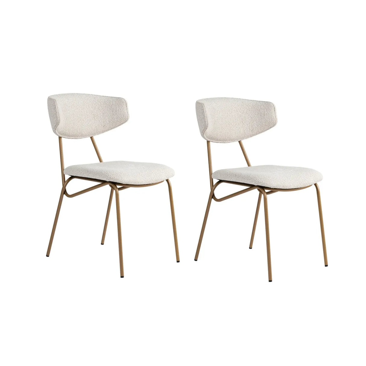 Essstuhl Nancy aus Buche und Baumwolle, 2er-Pack - ZEN ZONE Furniture