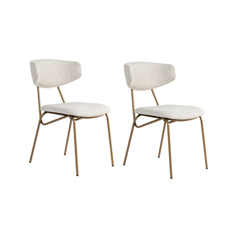 Essstuhl Nancy aus Buche und Baumwolle, 2er-Pack - ZEN ZONE Furniture